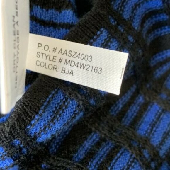 MARC NEW YORK ANDREW MARC Black & Blue Cotton Silk Textured Sleeveless Dress‎ S - Picture 11 of 11